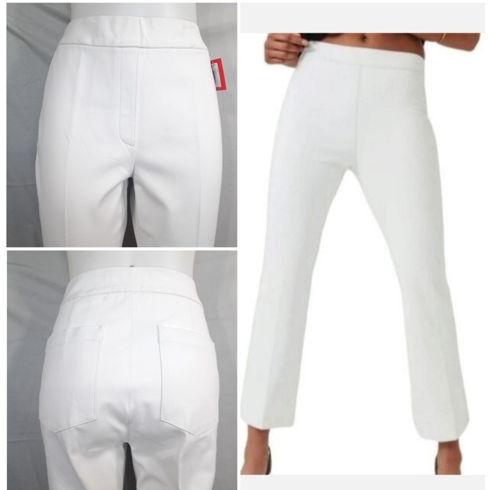 Spanx‎ SILVER LININGS On-The-Go Cropped Kick Flare Pants 20373R White Medium